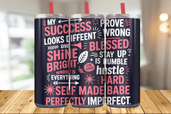 Download Self-Made Motivational Quote Tumbler - Premium Resources
