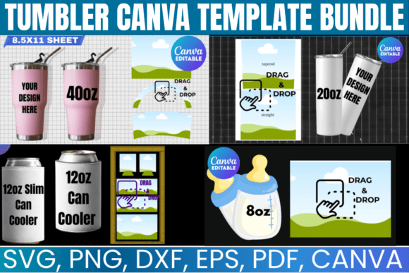 Download Tumbler Template Bundle, Mug Template - Tumbler template Collection