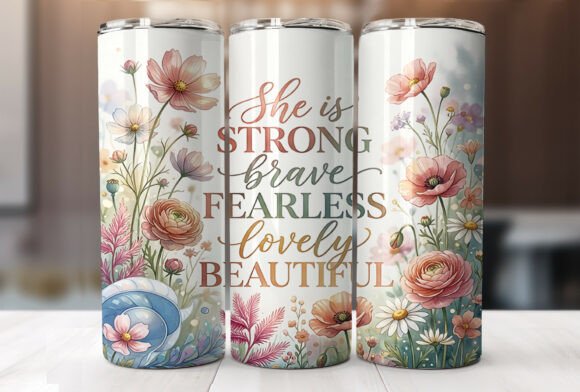 Download Floral Inspirational Quote Tumbler Wrap - Inspirational quote tumbler Collection